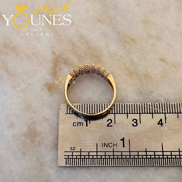 انگشتر گوی تراش دار دولاین طلا لویز ویتون